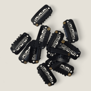 Paquet 12 clips noir (gros)